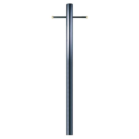 Fixture Accessory Outdoor Post W/ Ladder Rest, Black Steel Brs Cleard Sphrs